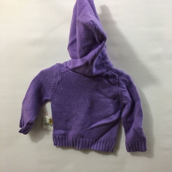 Girl Hoodie Sweater Lilac 12 mo NWT - Picture 3 of 6